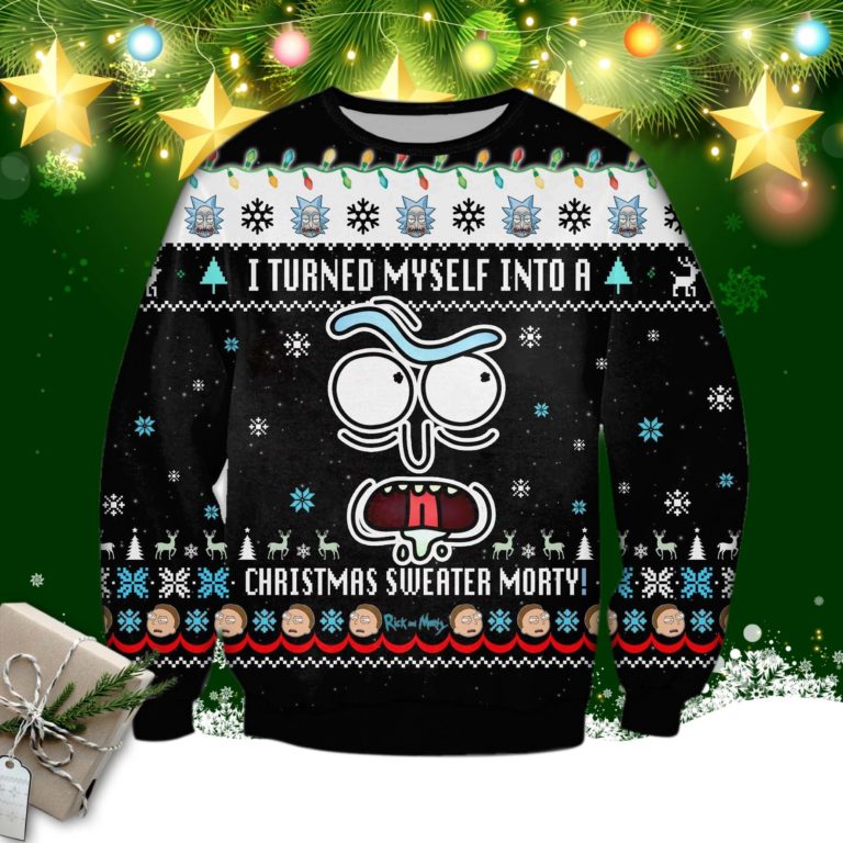 Funny Rick Knitting Pattern 3d Print Ugly Sweater