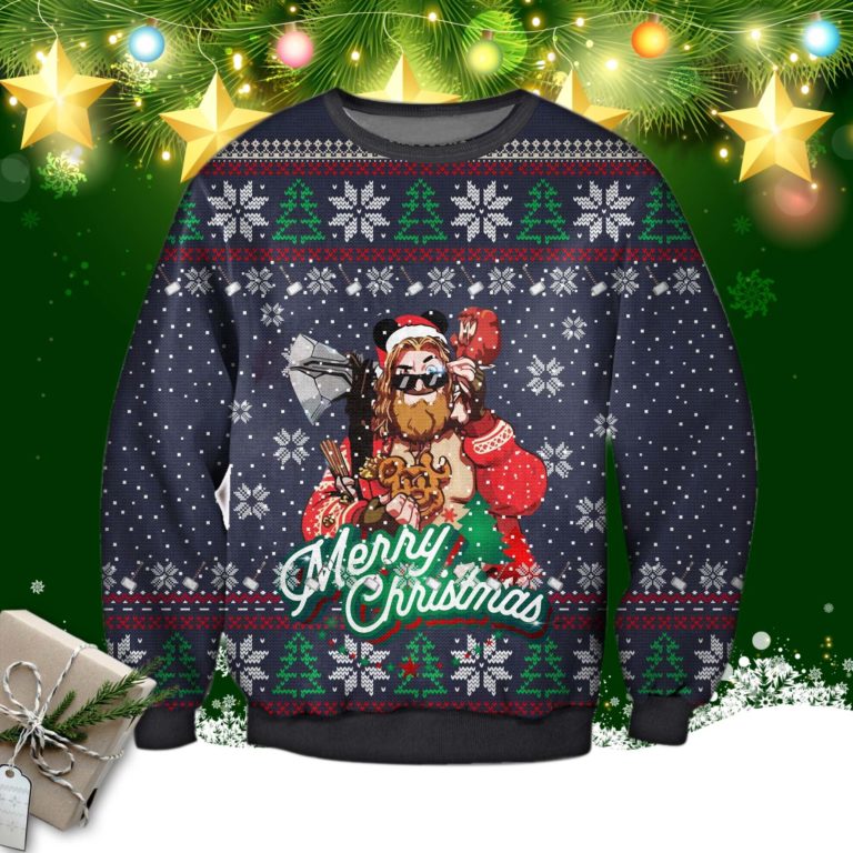 Funny Thor Ugly Christmas Sweatshirt, Sweater