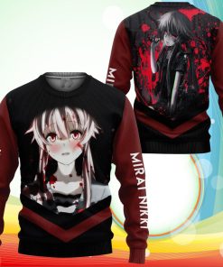 Future Diary Mirai Nikki Sweatshirt Yuno Gasai Anime Jacket Shirts