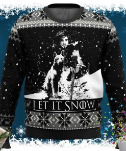 Game of Thrones Let It Snow Black and White Ugly Christmas Sweater