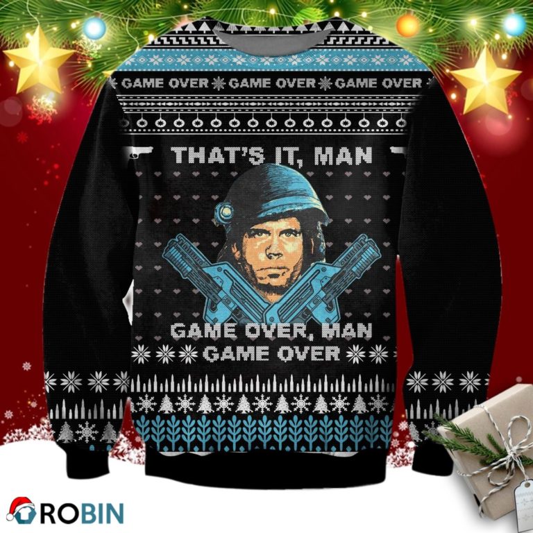 Game Over, Man 3d Print Ugly Christmas Sweatshirt, Sweater