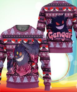 Gengar Ugly Christmas Sweater Anime Pokemon Xmas Gifts
