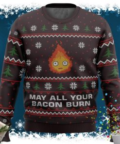 Ghibli May All Your Bacon Burn Ugly Christmas Sweater Ghibli May All Your Bacon Burn Ugly Christmas Sweater