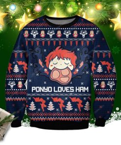 Ghibli Studio Ponyo 3d Print Ugly Christmas Sweatshirt Ghibli Studio Ponyo 3d Print Ugly Christmas Sweatshirt