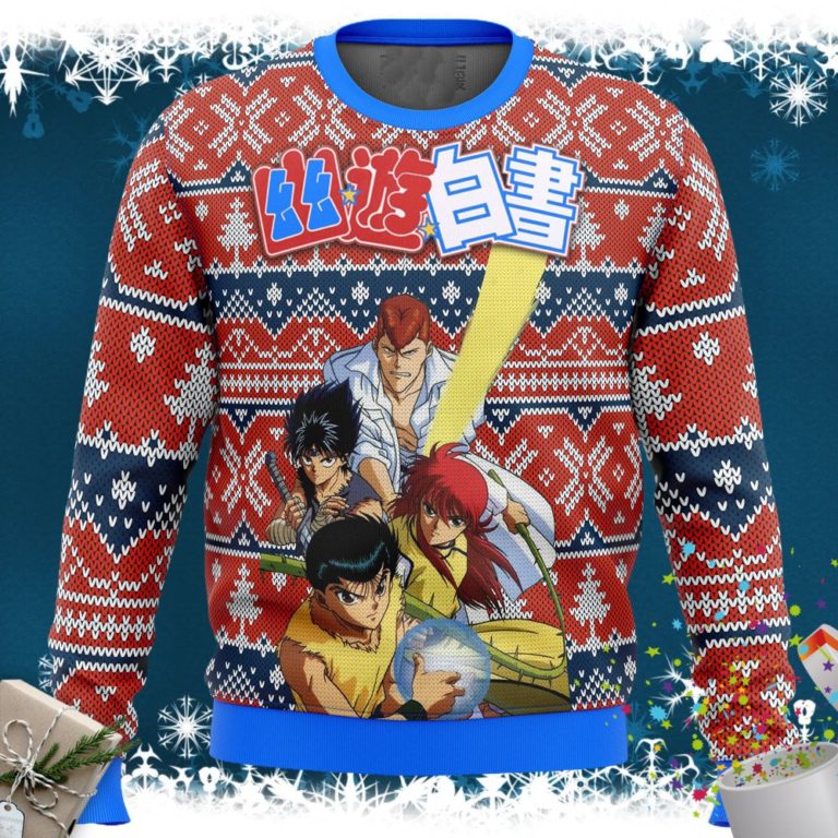 Ghost Fighter Yu Yu Hakusho Alt Ugly Christmas Sweater