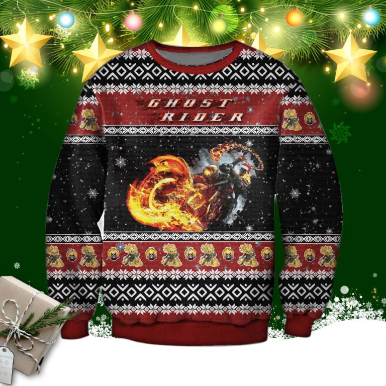 Ghost Rider Ugly Christmas Sweatshirt