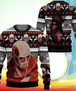 Giant Titan Ugly Christmas Sweater Anime Attack On Titan Xmas Gifts