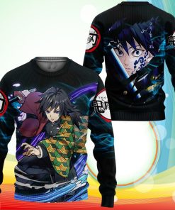 Giyu Tomioka Sweatshirt Demon Slayer Anime 3D Printed Sweaters