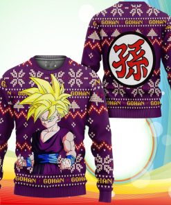 Gohan SJJ Ugly Christmas Sweater Anime Dragon Ball Xmas Gifts
