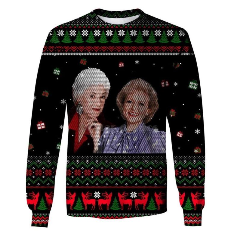 Golden Girl Ugly Christmas All Over Print Sweatshirt