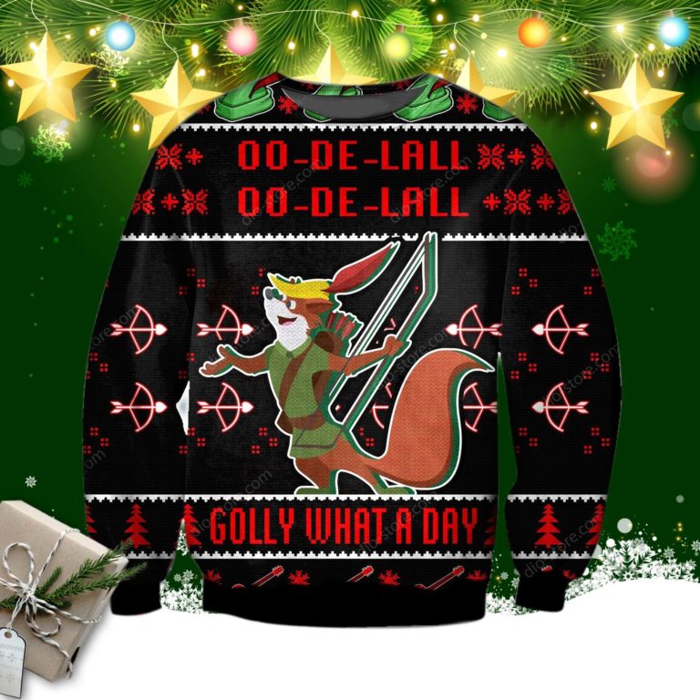Golly What A Day- Robin Hood 3d Print Ugly Sweater