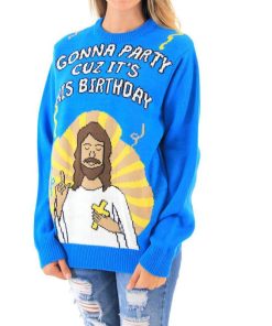 Gonna Party Cuz It’s His Birthday Jesus Ugly Christmas Sweater