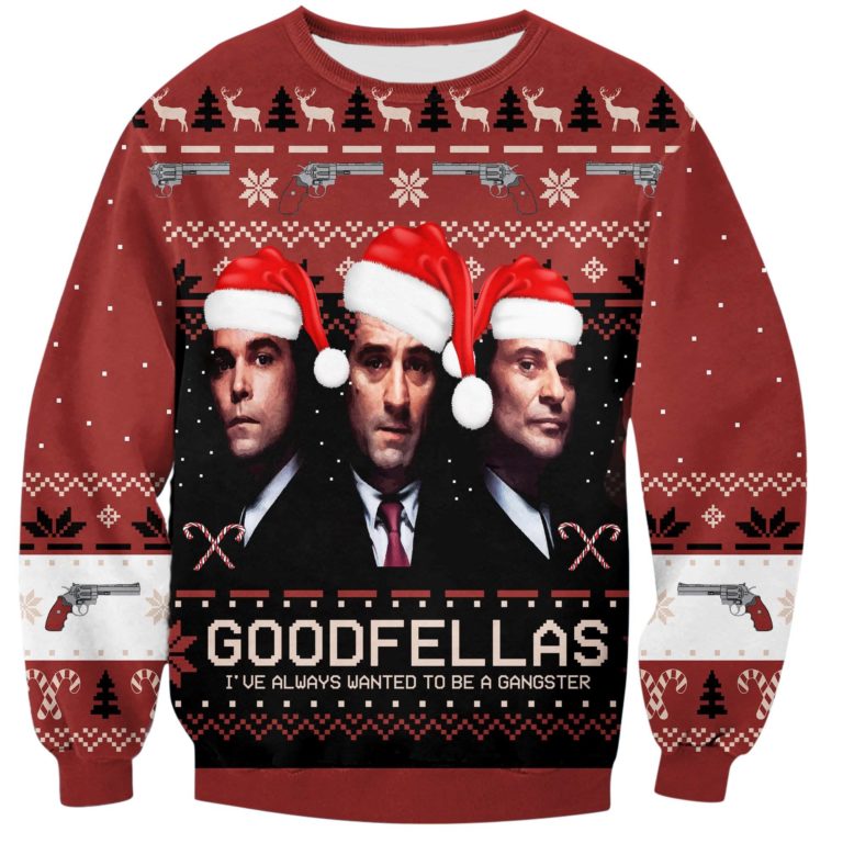 Goodfellas Gangster Print Ugly Christmas Sweatshirt