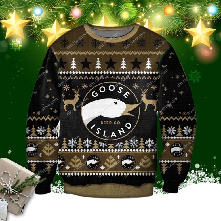 Goose Island Beer Knitting Pattern 3d Print Ugly Sweatshirt