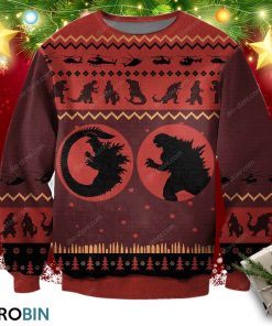 Gozilla 3d Print Ugly Christmas Sweatshirt