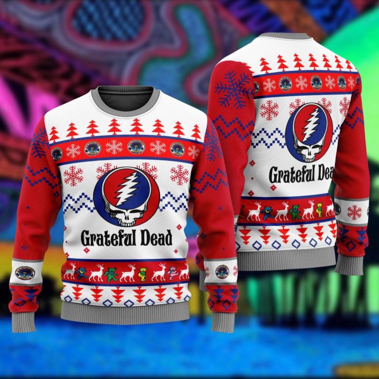 Grateful Dead 3D Printed Ugly Christmas Sweatshirt