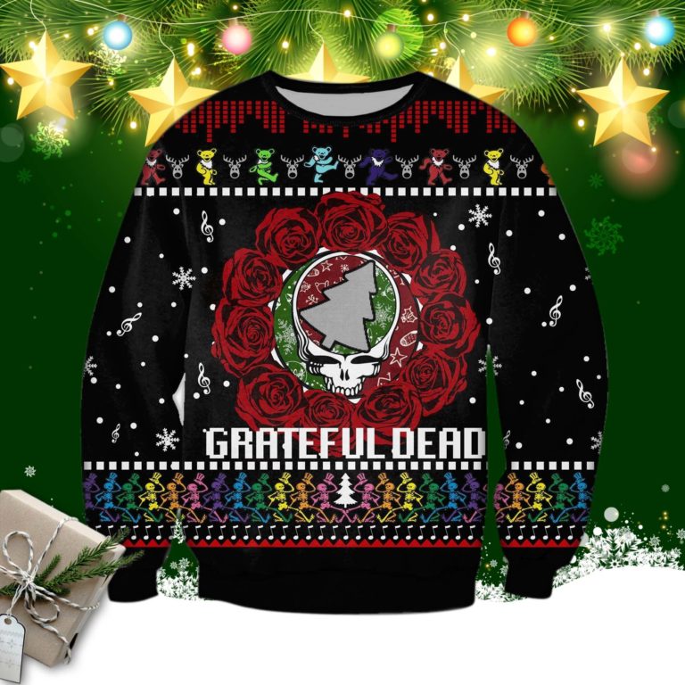Grateful Dead Knitting Pattern 3d Print Ugly Sweater