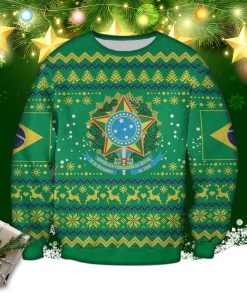 Green Brazil Ugly Christmas Sweater, Sweatshirt