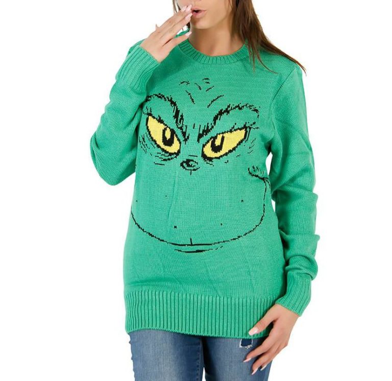 Grinch Face Dr. Seuss Ugly Christmas Sweater