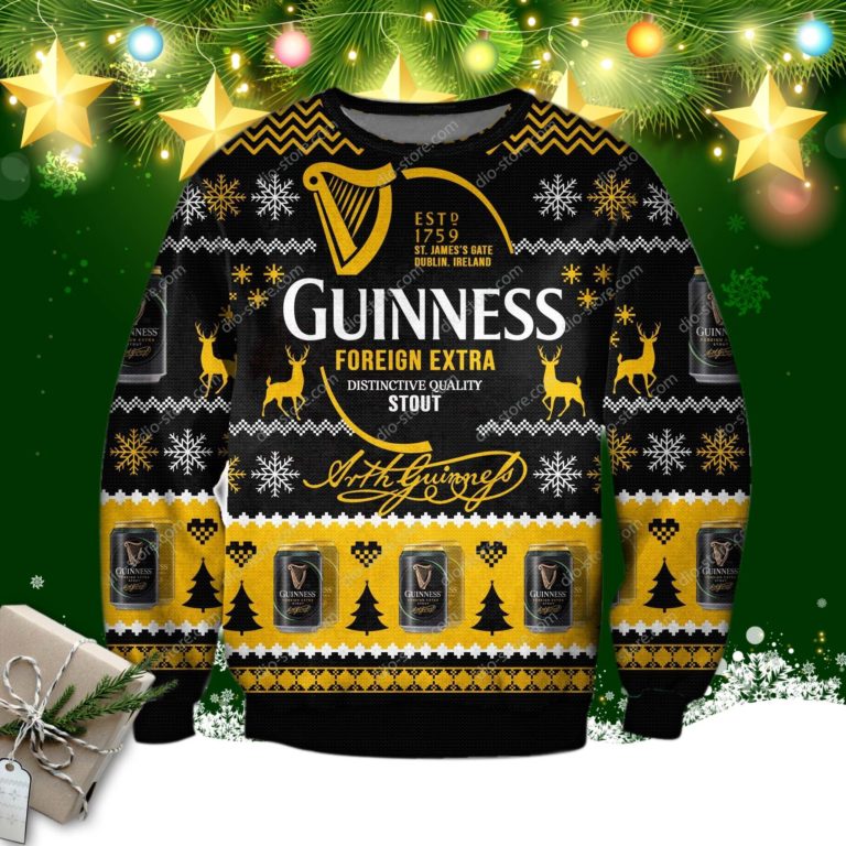 Guinness Foreign Extra Beer Ugly Christmas Sweatshirt