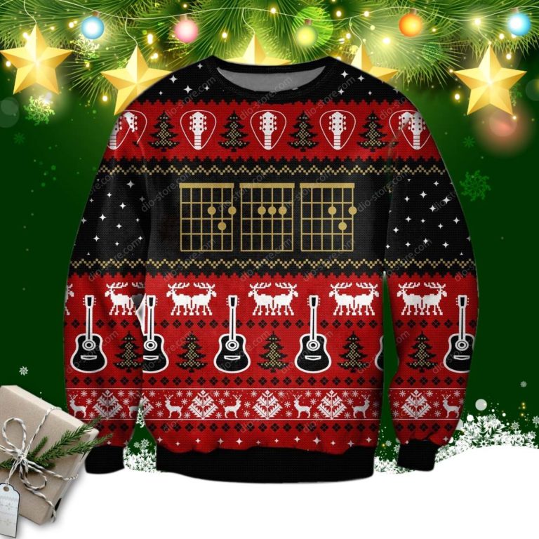Guitar Ugly Christmas Sweatshirt