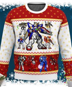 Gundam Wing Sprites Ugly Christmas Sweater