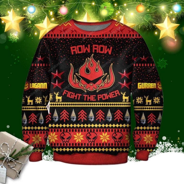 Gurren Lagann Knitting Pattern 3d Print Ugly Sweatshirt