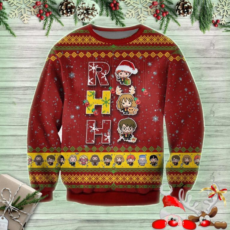 Happy Christmas Ron, Hermione And Harry Ugly Sweatshirt