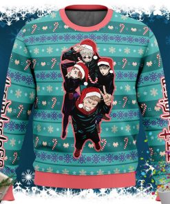 Happy Dub Cast Jujutsu Kaisen Ugly Christmas Sweater Happy Dub Cast Jujutsu Kaisen Ugly Christmas Sweater