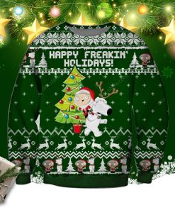 Happy Freakin Holidays Knitting Pattern 3d Print Ugly Christmas Sweater