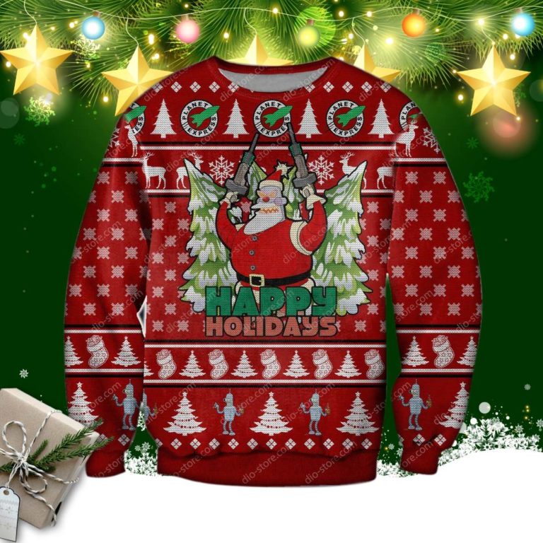 Happy Holidays 3d Print Ugly Christmas Sweatshirt