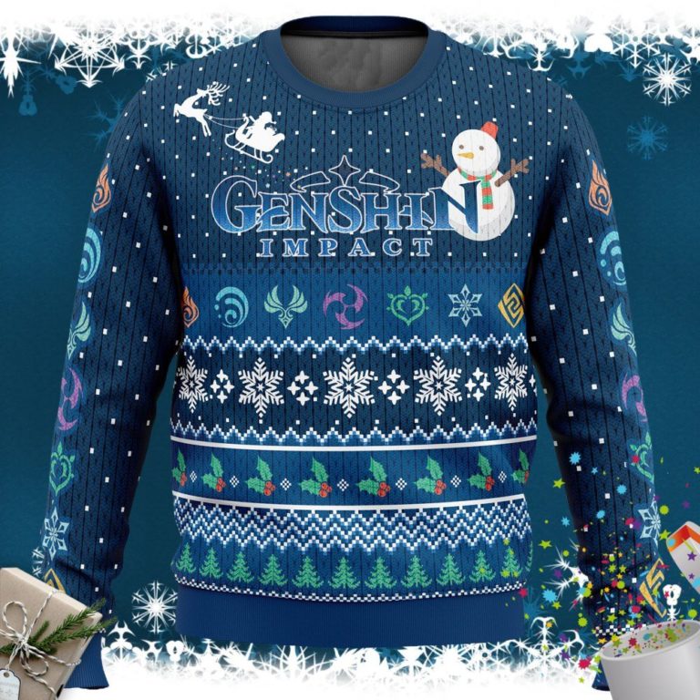 Happy Holidays Genshin Impact Ugly Christmas Sweater