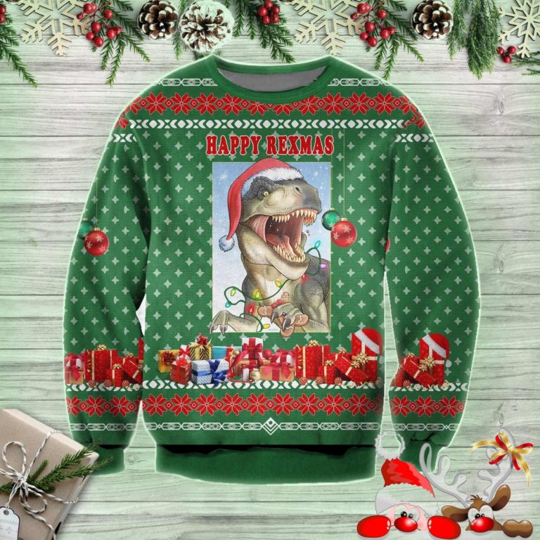 Happy Rexmas Christmas Ugly Sweatshirt