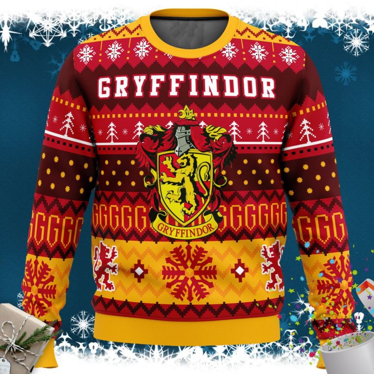 Harry Potter Gryffindor House Ugly Christmas Sweater