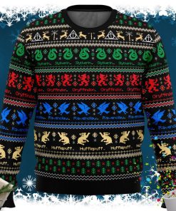 Harry Potter Hogwarts Houses Ugly Christmas Sweater