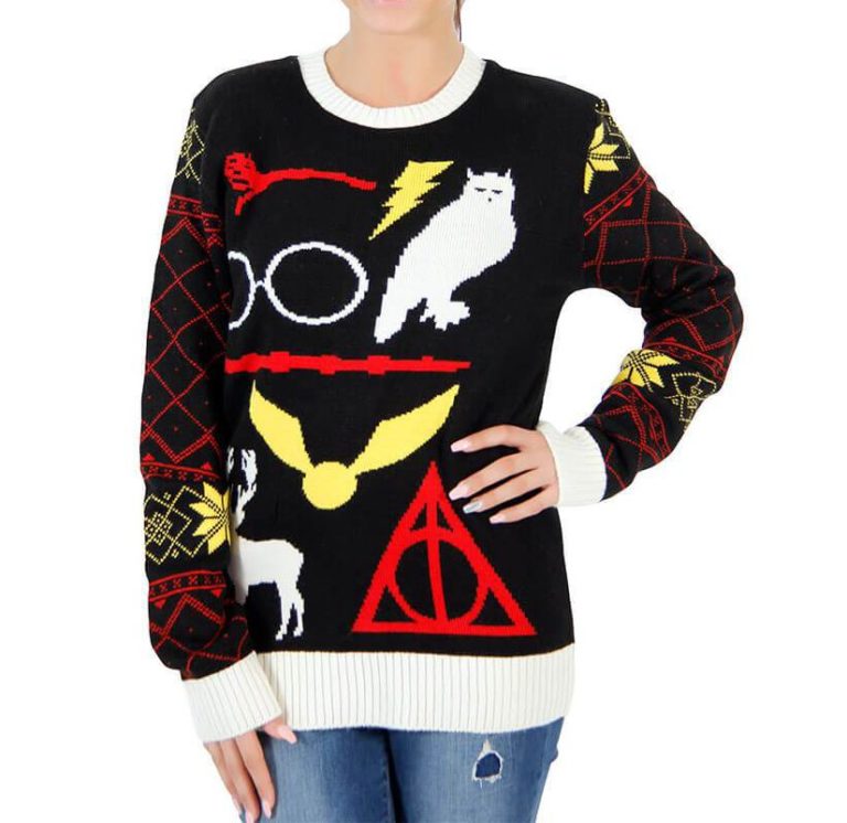 Harry Potter Owl Deathly Hallows Ugly Christmas Sweater