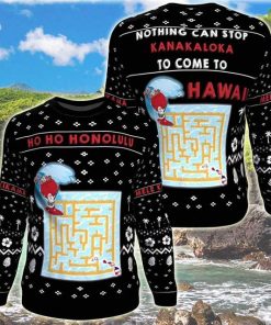 Hawaii Maze Game Print Ugly Christmas Sweater, Sweatshirt Hawaii Maze Game Print Ugly Christmas Sweater, Sweatshirt