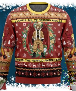 Hawks Singing Christmas Song My Hero Academia Ugly Christmas Sweater
