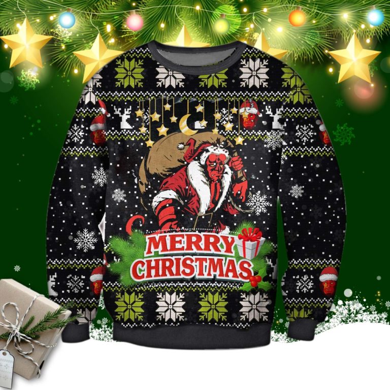Hellboy Ugly Christmas Sweatshirt, Sweater