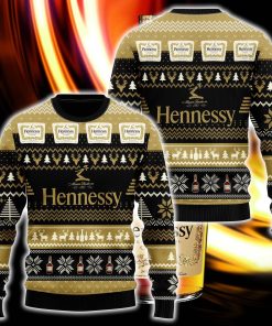 Hennessy Whiskey 3D Printed Ugly Christmas Sweatshirt