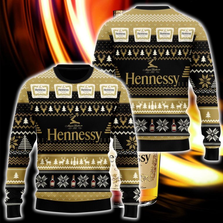 Hennessy Whiskey 3D Printed Ugly Christmas Sweatshirt
