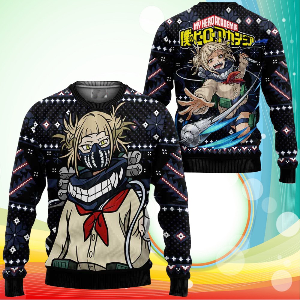 Himiko Toga Ugly Christmas Sweater Anime My Hero Academia Xmas Gifts ...