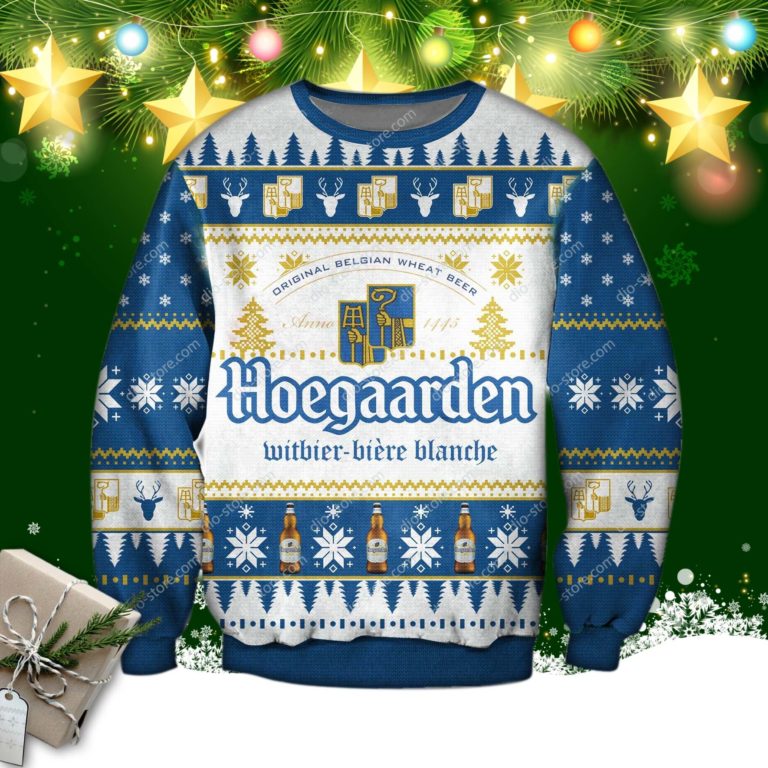 Hoegaarden Beer Knitting Pattern 3d Print Ugly Sweatshirt