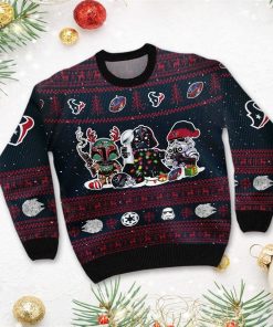 Houston Texans Star Wars Ugly Christmas Sweater Darth Vader Boba Fett Stormtrooper Houston Texans Star Wars Ugly Christmas Sweater Darth Vader Boba Fett Stormtrooper