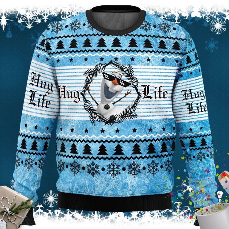 Hug Life Olaf Frozen Ugly Christmas Sweater