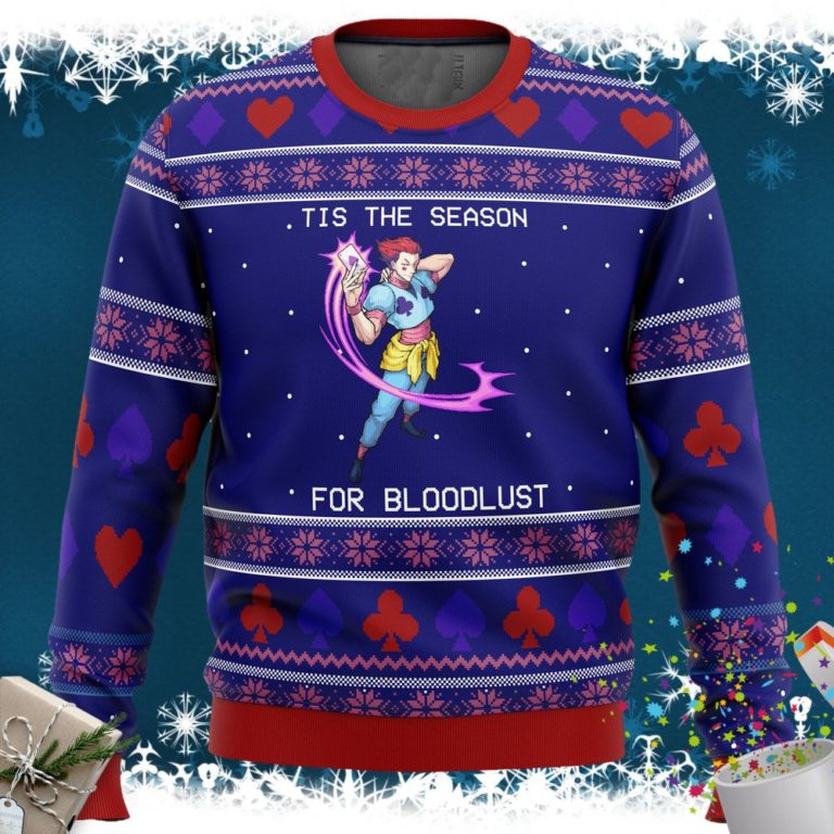 Hunter X Hunter Hisoka Tis the Season for Bloodlust Ugly Christmas Sweater