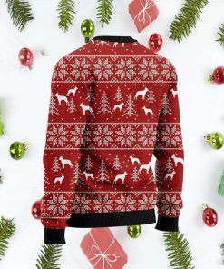 I Knocked Over The Christmas Tree Boston Terrier Ugly Christmas Sweater