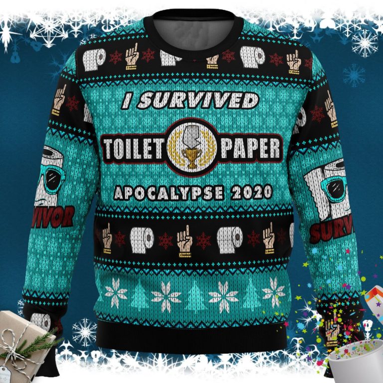 I Survived Toilet Paper Apocalypse 2020 Ugly Christmas Sweater