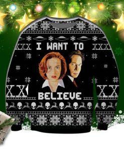 I Want To Believe Knitting Pattern 3d Print Ugly Christmas Sweater