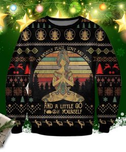 I’m Mostly Peace, Love And Light 3d Printed Ugly Christmas Sweatshirt